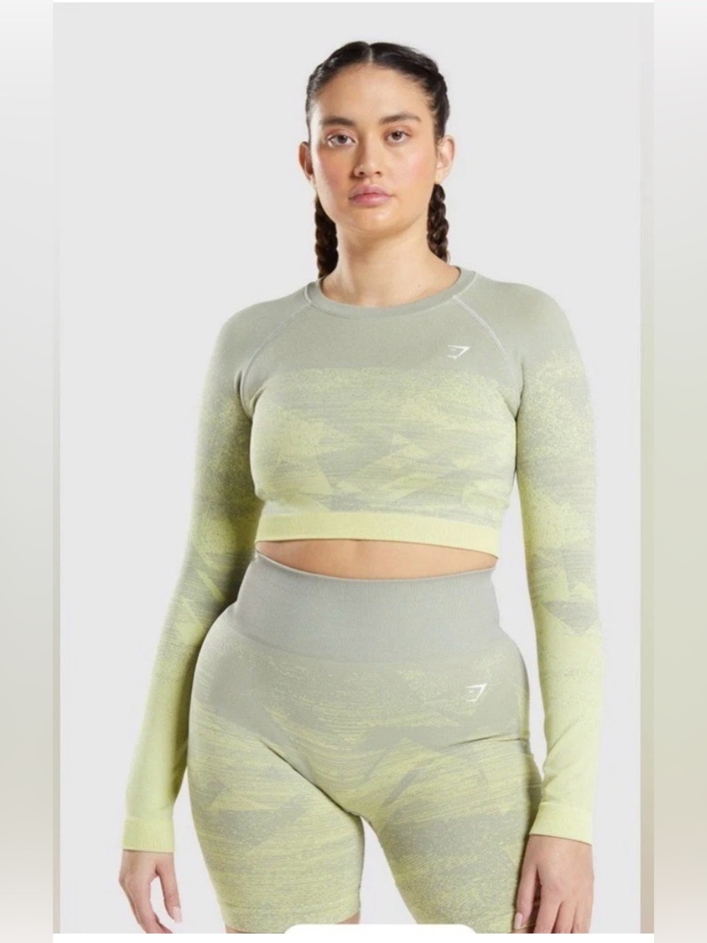 Gymshark Adapt Ombre Cropped Seamless Workout Top | Size Large